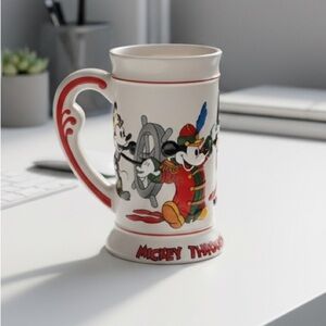 Vintage Disney Mickey Mouse "Through the Years" Beer Stein Tankard